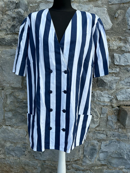 90s navy stripy jacket uk 16-18