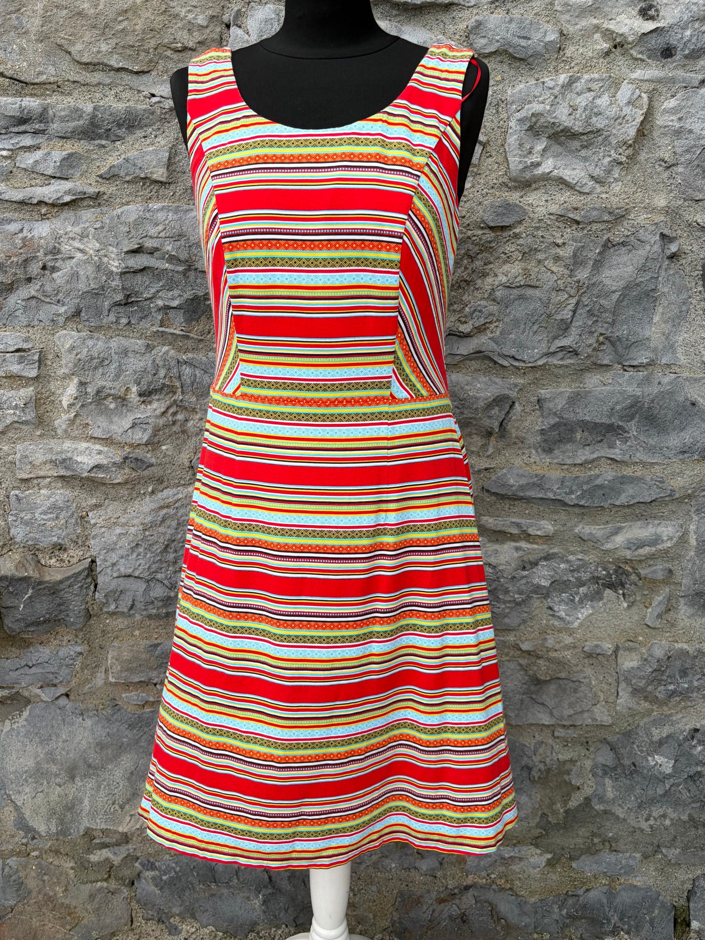 Red stripy dress uk 12