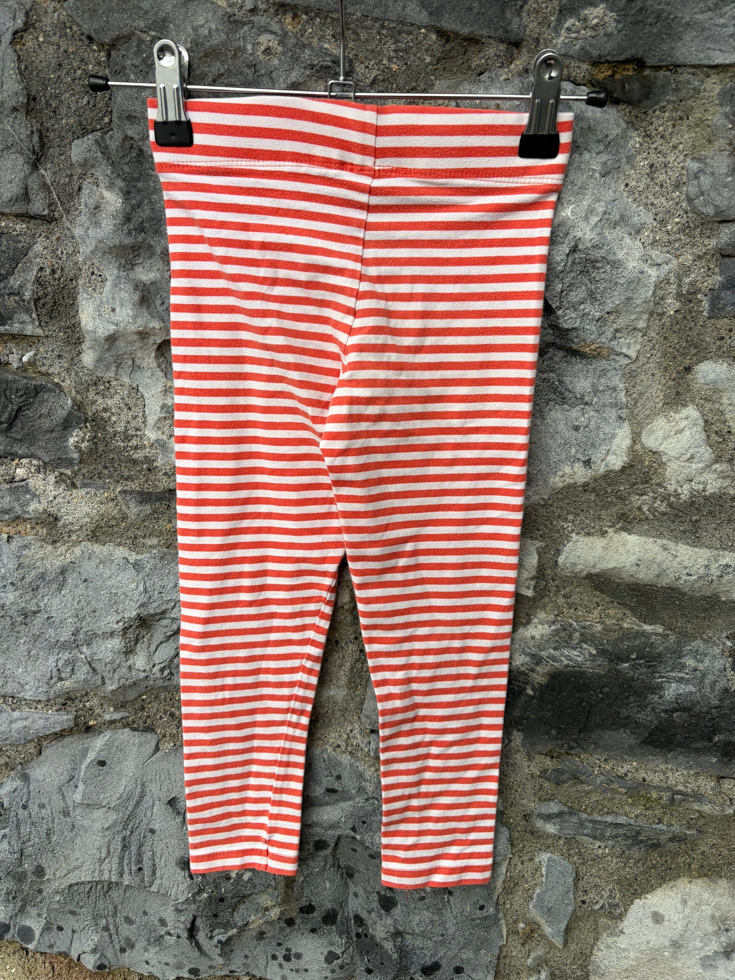 MB Orange stripy cropped leggings  5-6y (110-116cm)