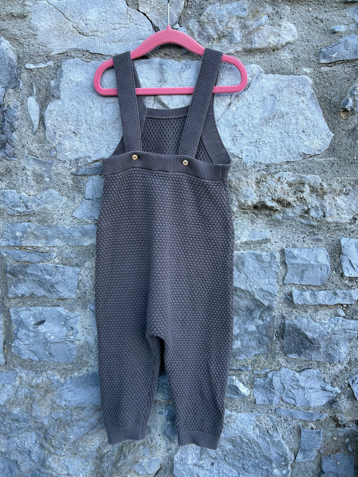 Grey honeycomb dungarees 18m-24m (86-92cm)