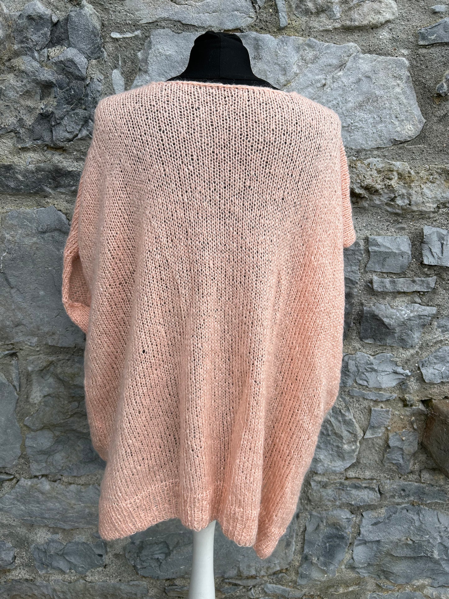 Peach oversized knitted top uk 16-22