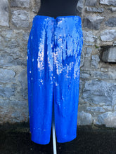 Load image into Gallery viewer, Blue sequin skirt uk12-14

