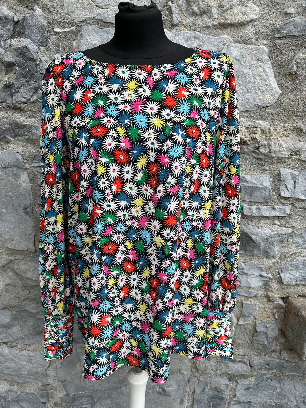 Colourful floral top uk 16