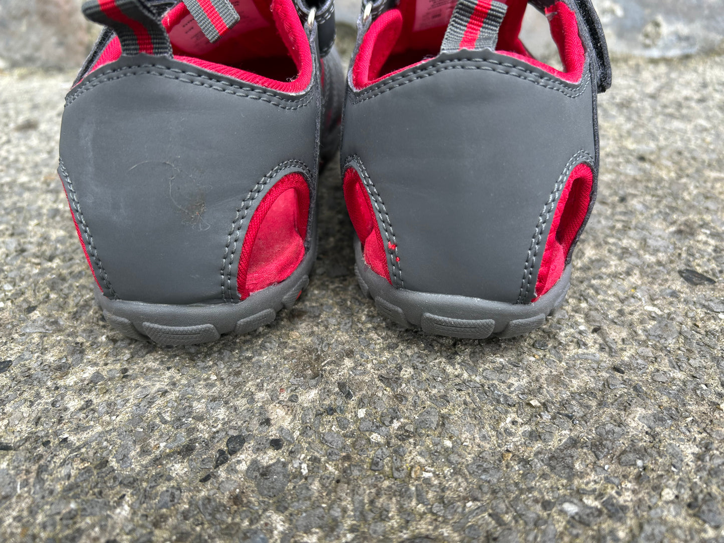 Grey&red sandals  uk 3-3.5 (eu 36)