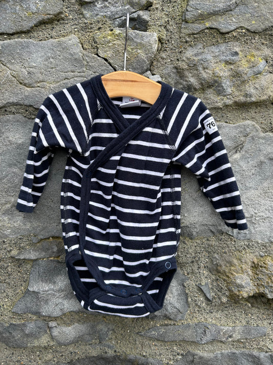 Black&white stripy vest 0-1m (56cm)