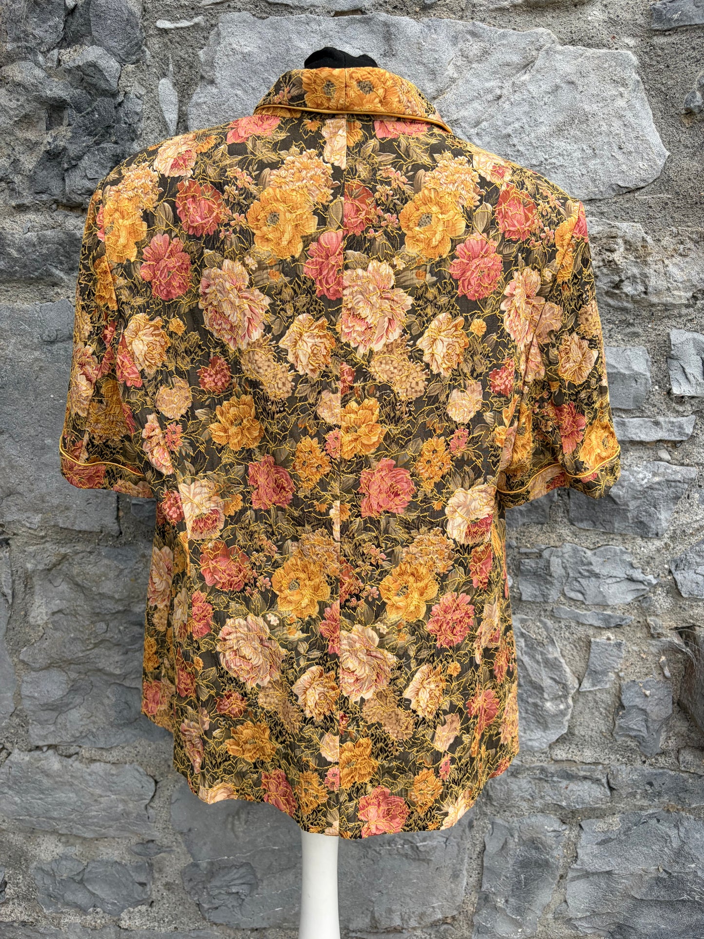 80s autumn floral tapestry blazer uk 16