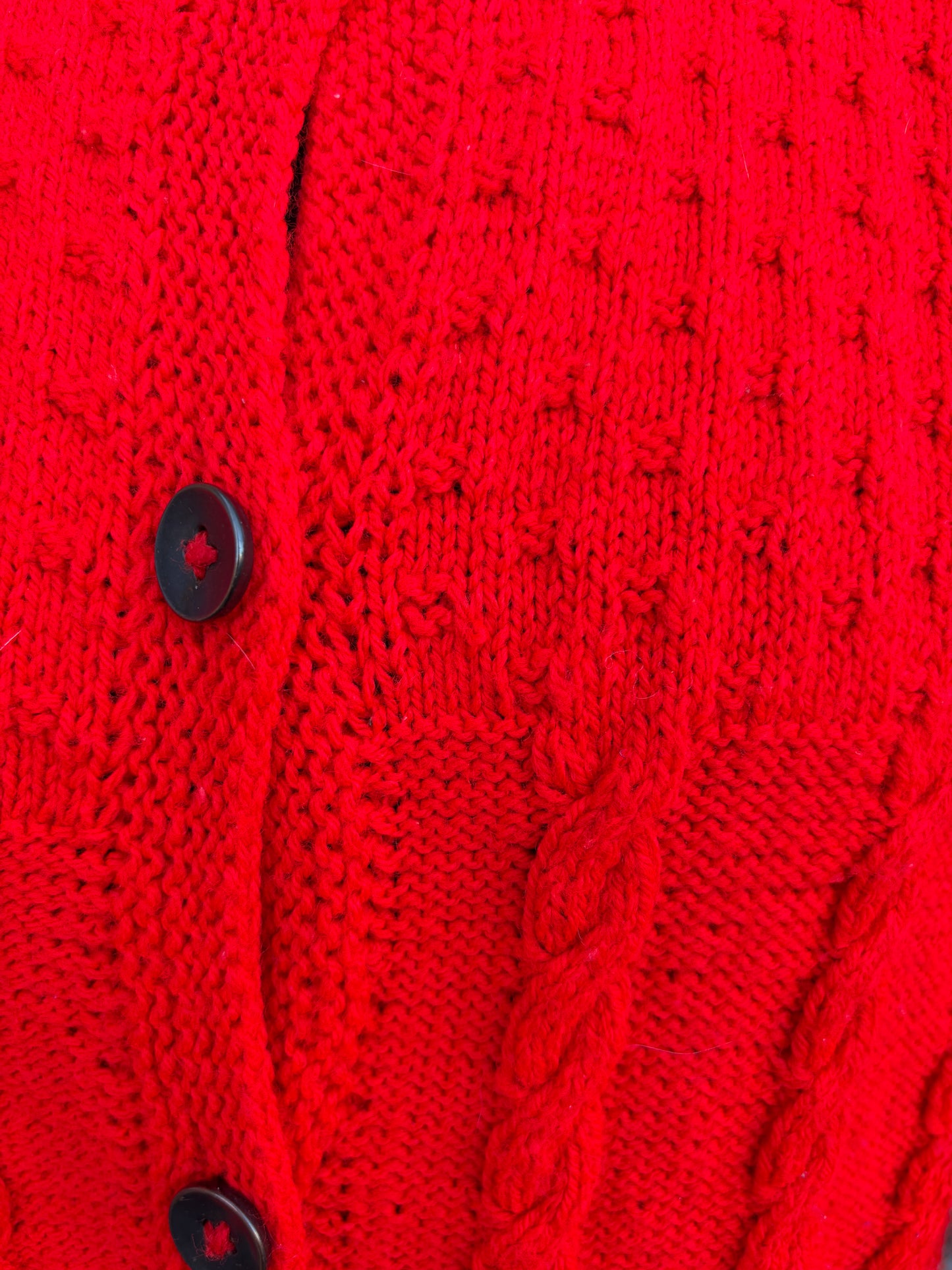 90s red cardigan uk 10-12