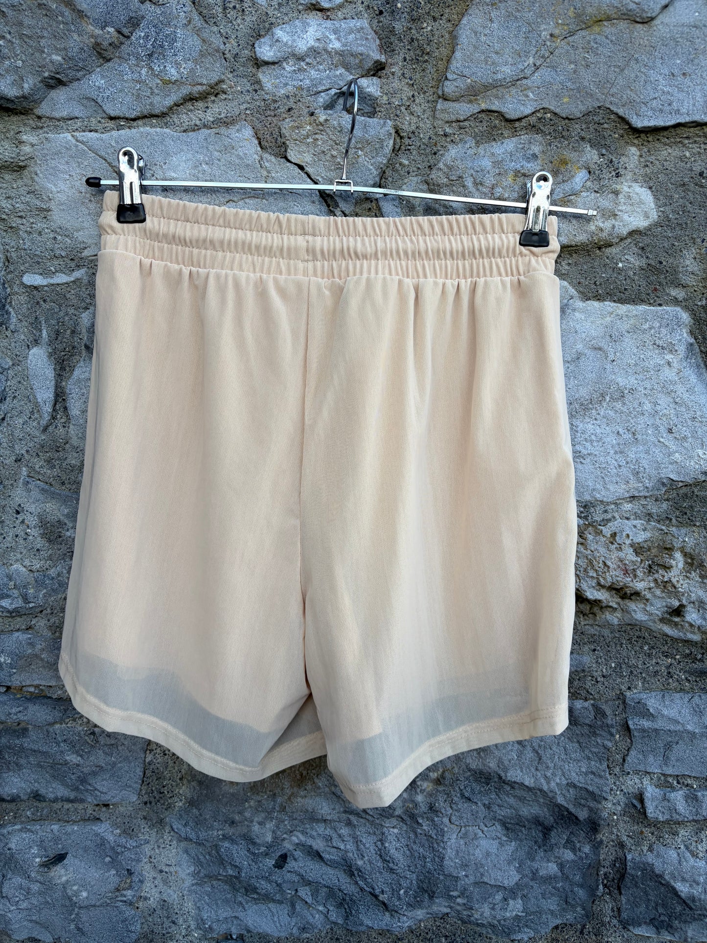 Organza mesh high-waisted shorts uk 8-10