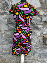 Load image into Gallery viewer, Colourful vegetables wrap dress uk 8-10
