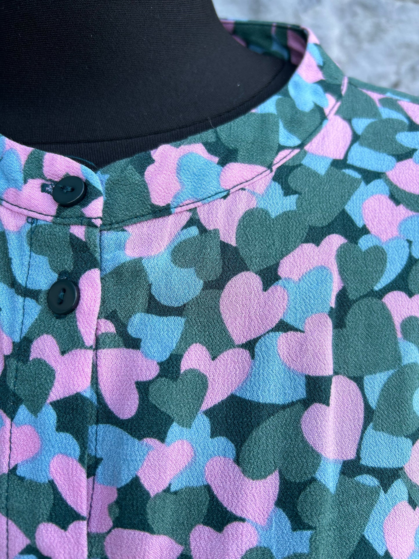 Pink&green hearts shirt uk 10-12