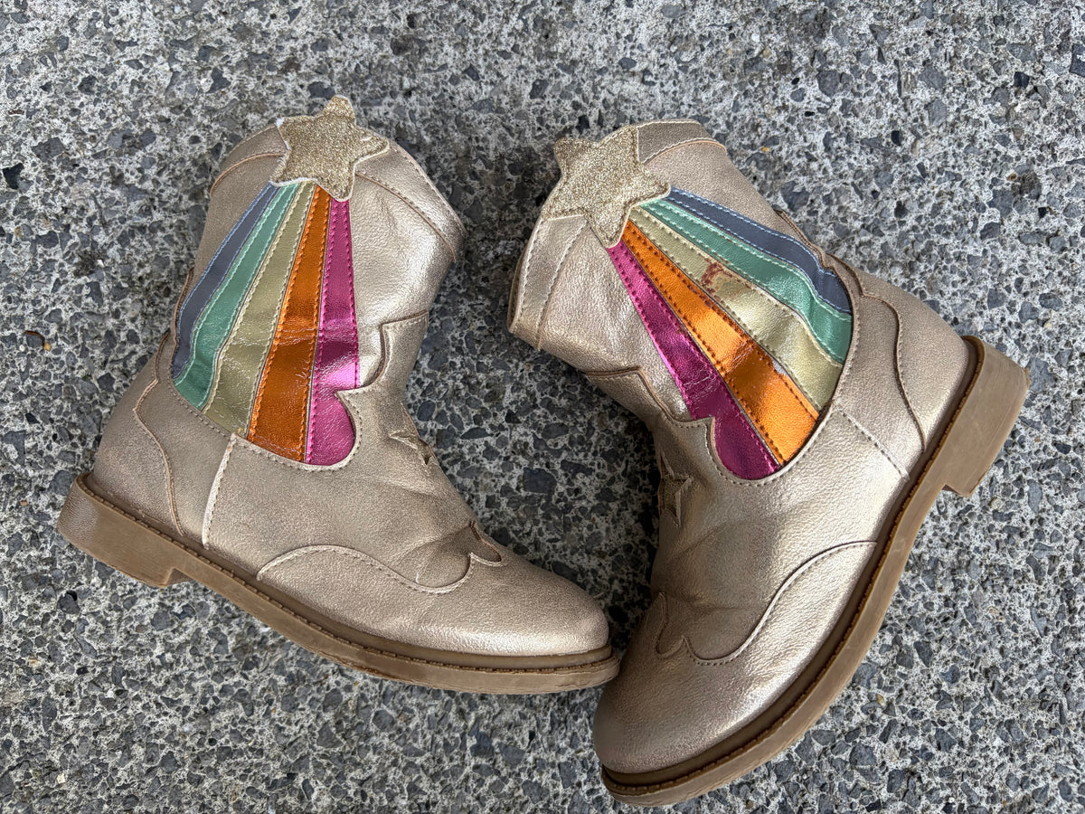 Gold&rainbow boots  uk 9 (eu 26.5)