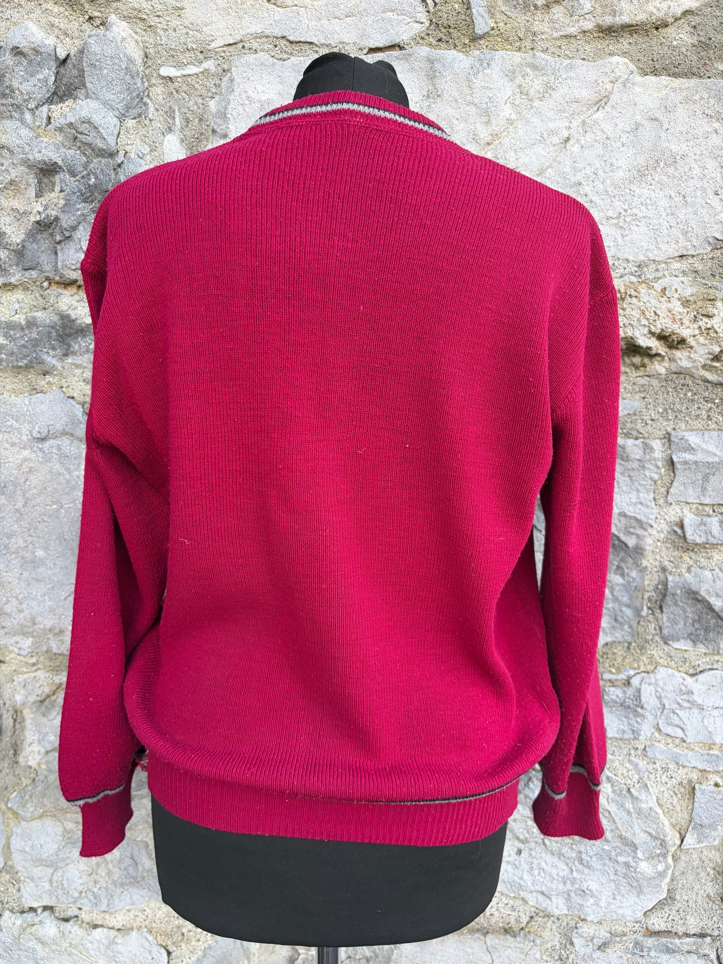 90s maroon jumper uk 10-12
