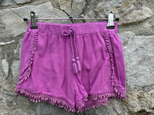 Purple paper bag shorts  5y (110cm)