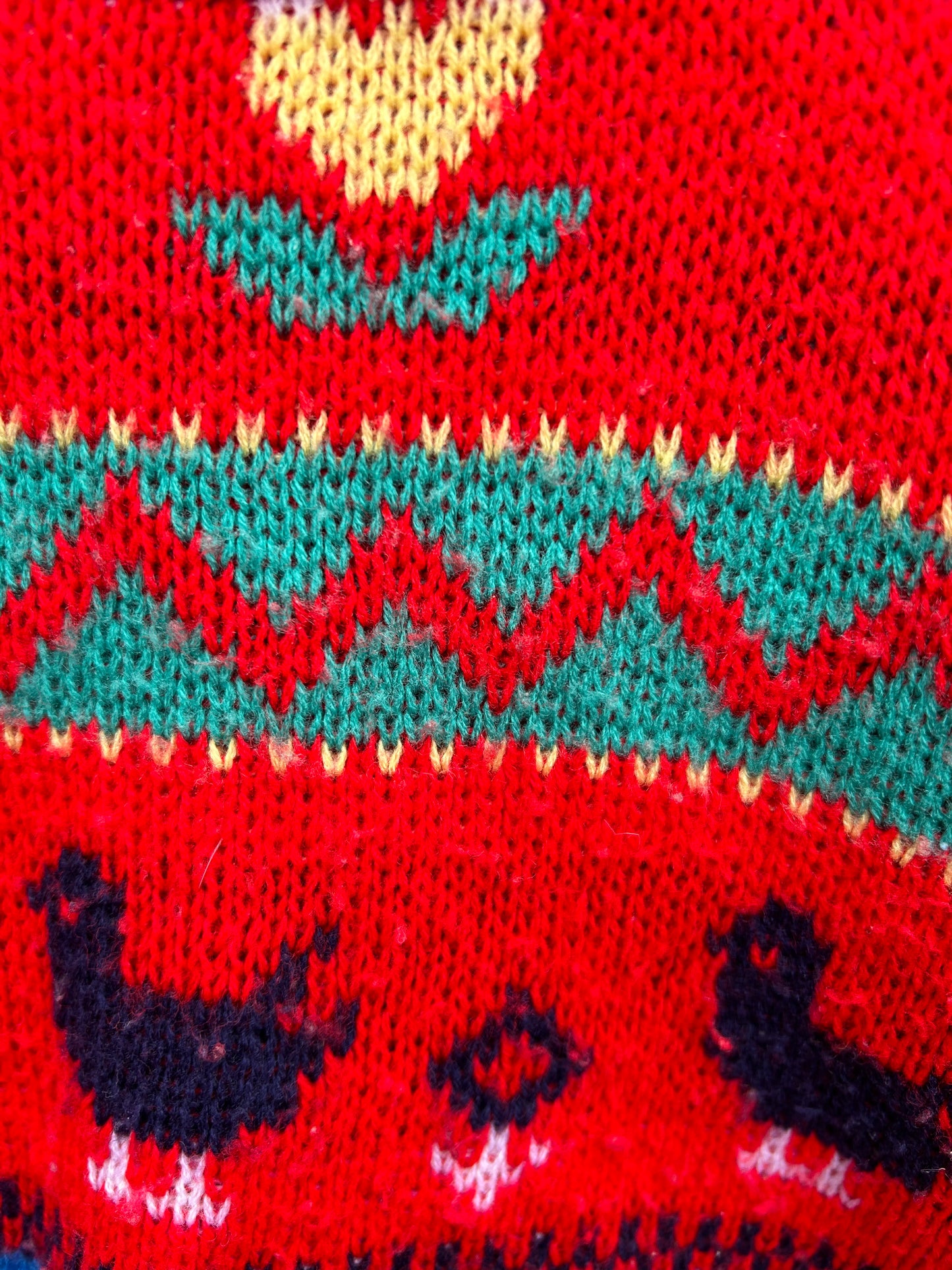 80s red geometric jumper  12m (80cm)