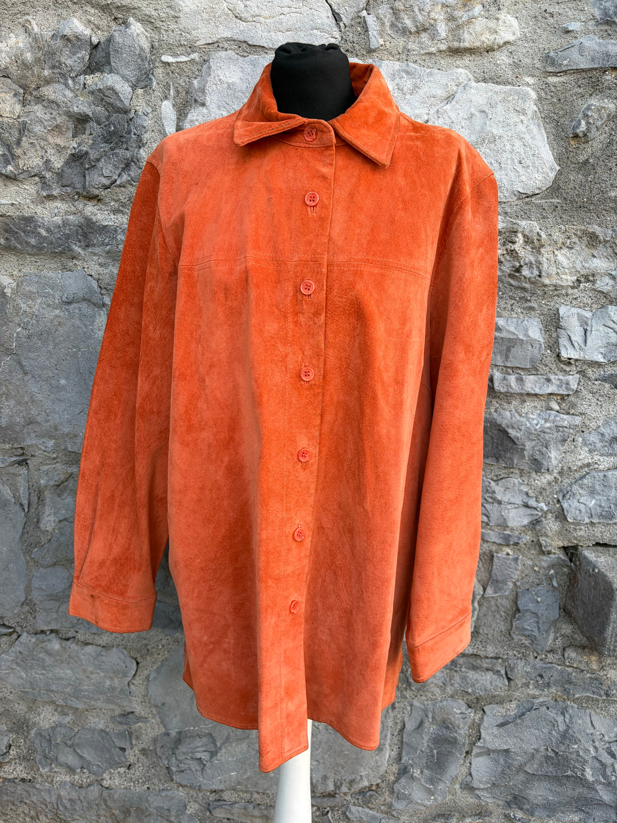 80s rusty suede shirt uk 14-16