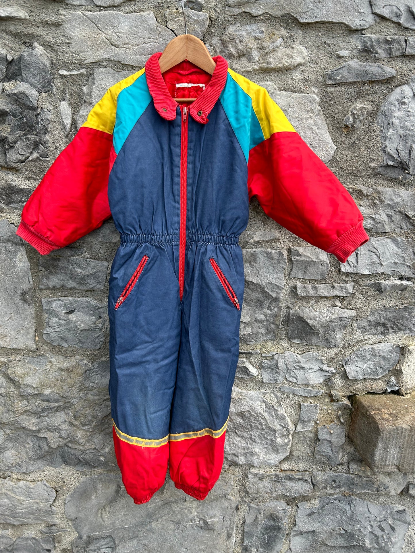 80s colourful winter suit  3-4y (98-104cm)