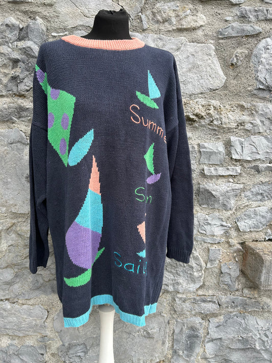 80s summer sail jumper Large
