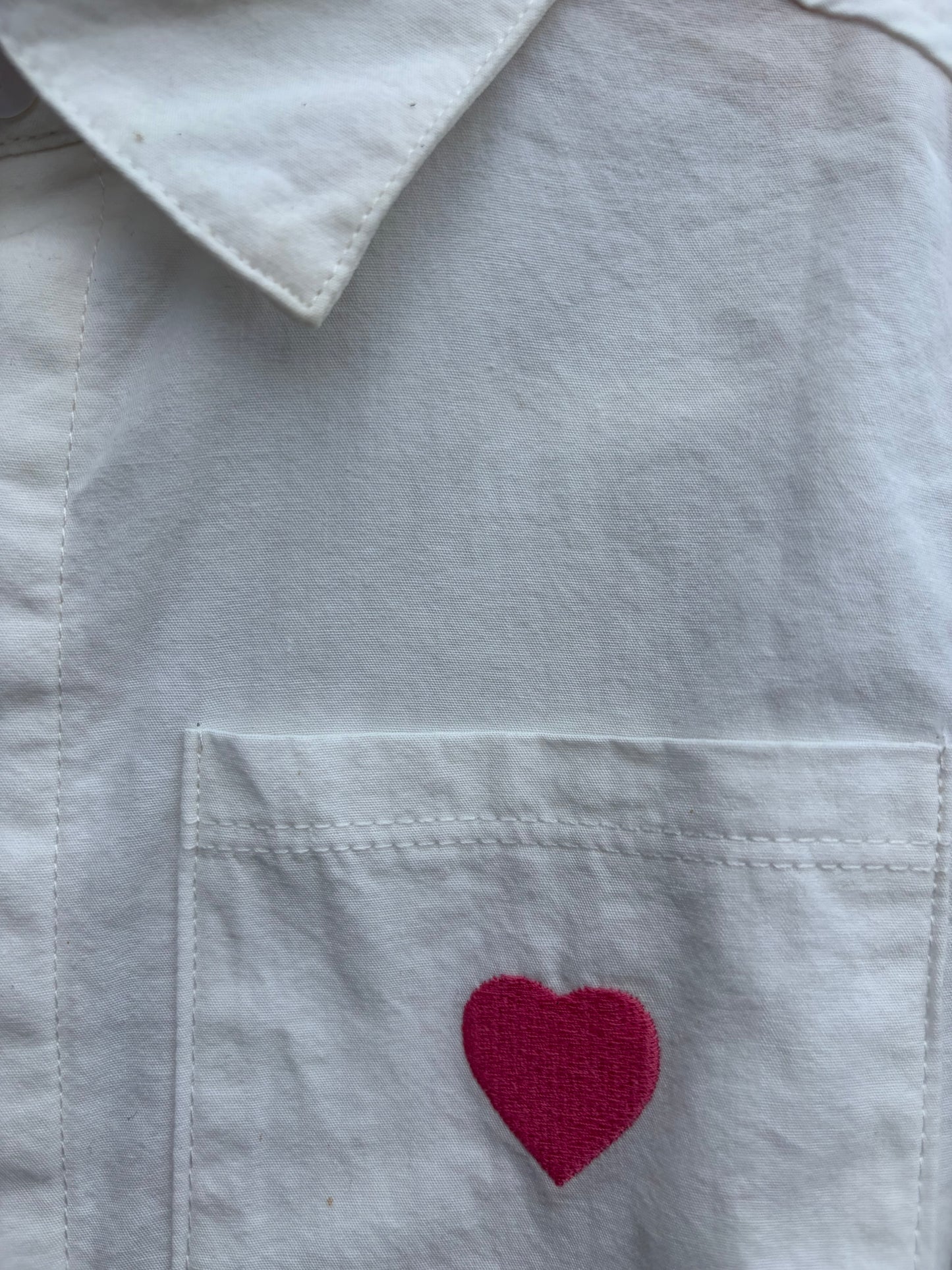Pocket heart white shirt 12-18m (80-86cm)