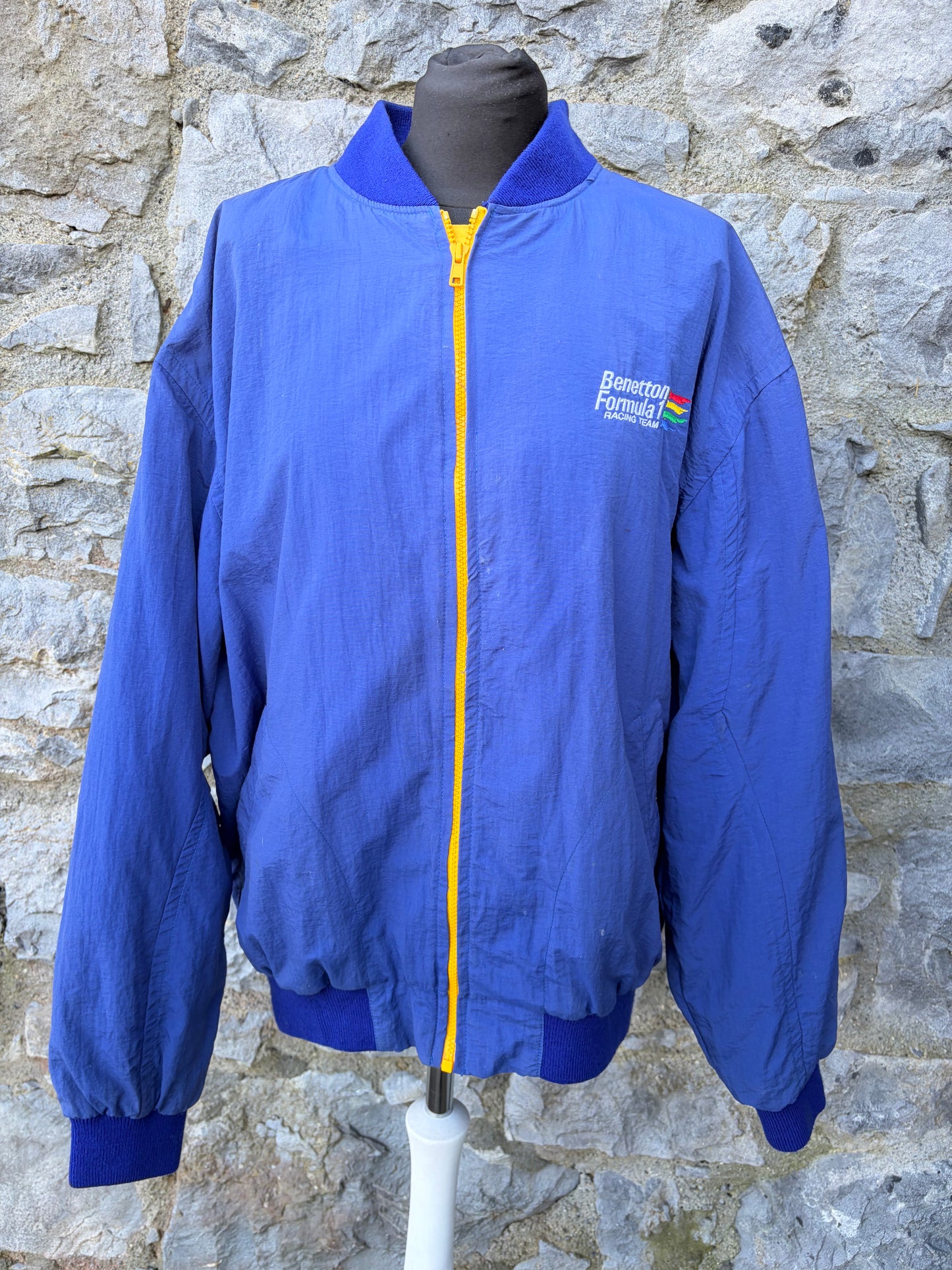 90s blue bomber jacket Small