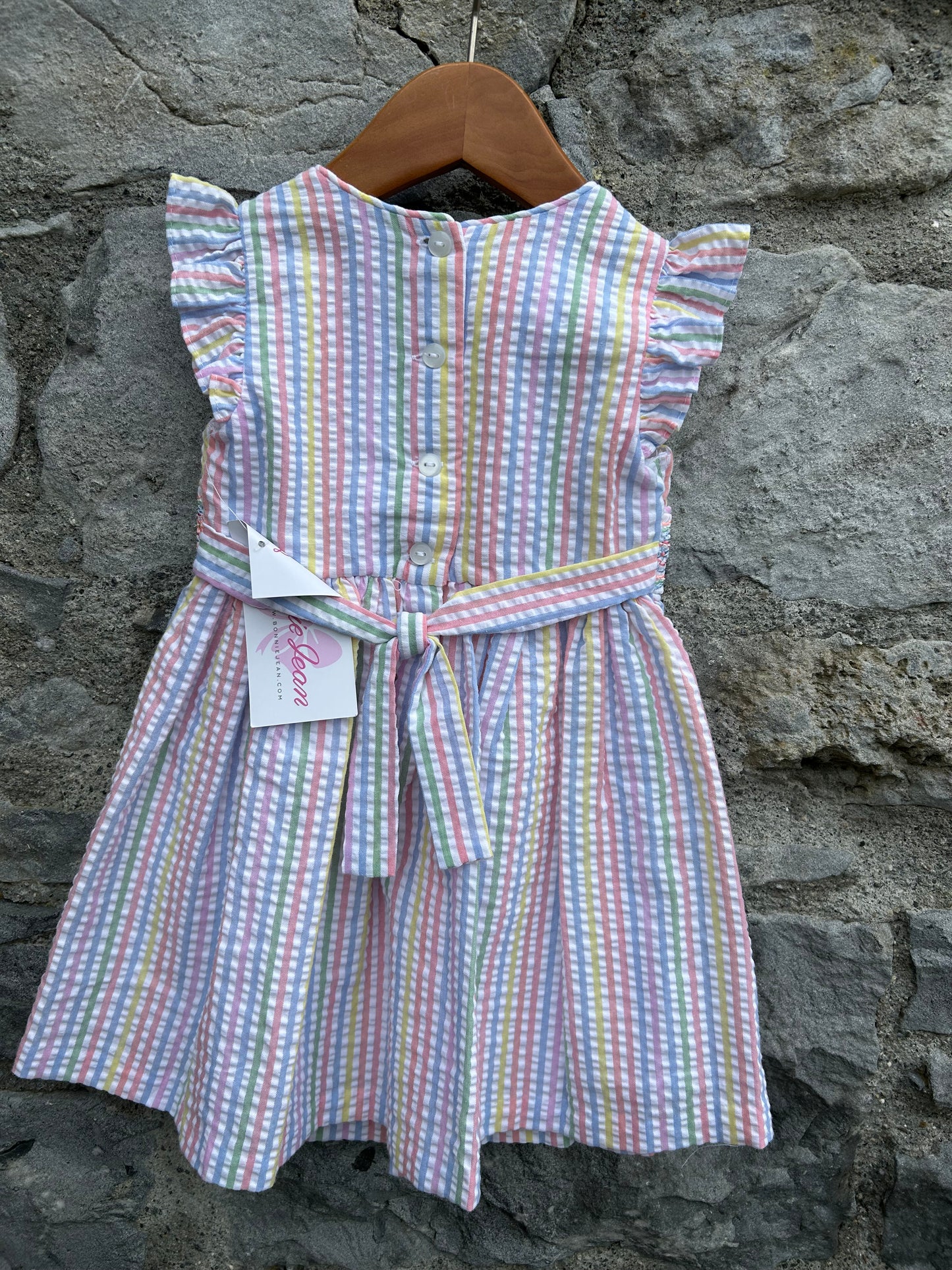 Rainbow check dress  18-24m (86-92cm)