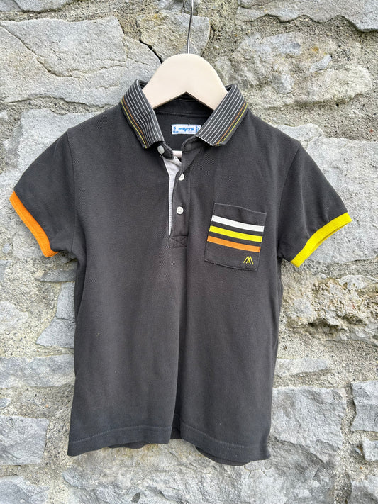 Charcoal polo top  4y (104cm)