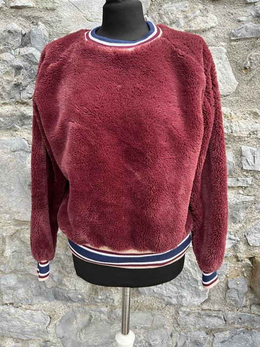 Maroon furry sweatshirt uk 10-12