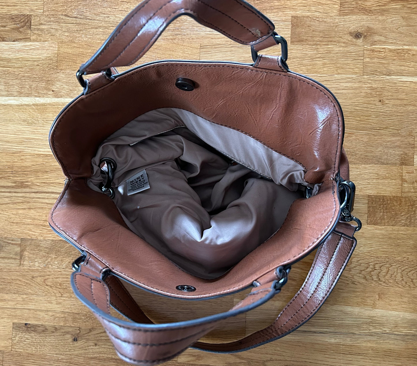 Brown leather bag