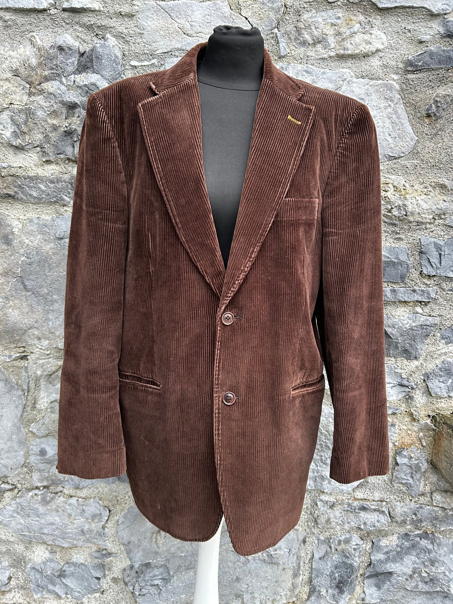 90s brown cord jacket Large