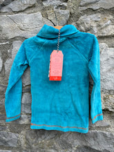 Load image into Gallery viewer, Teal highneck velour top  2y (92cm)
