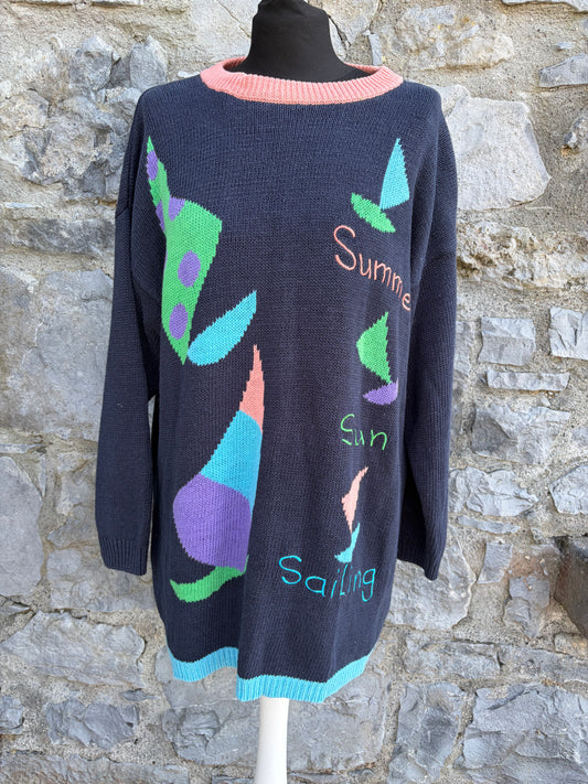 80s summer sailing jumper uk 14-16