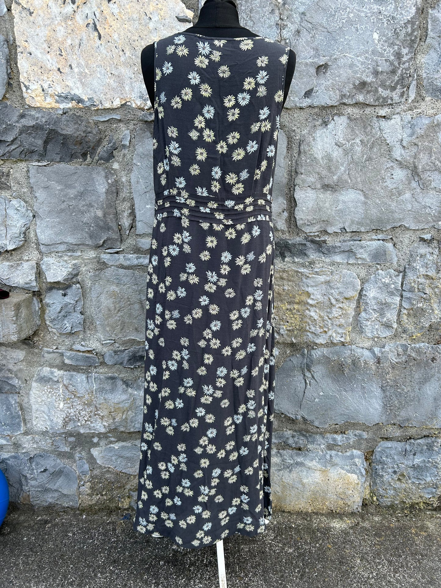 Y2K grey daisies maxi dress uk 12