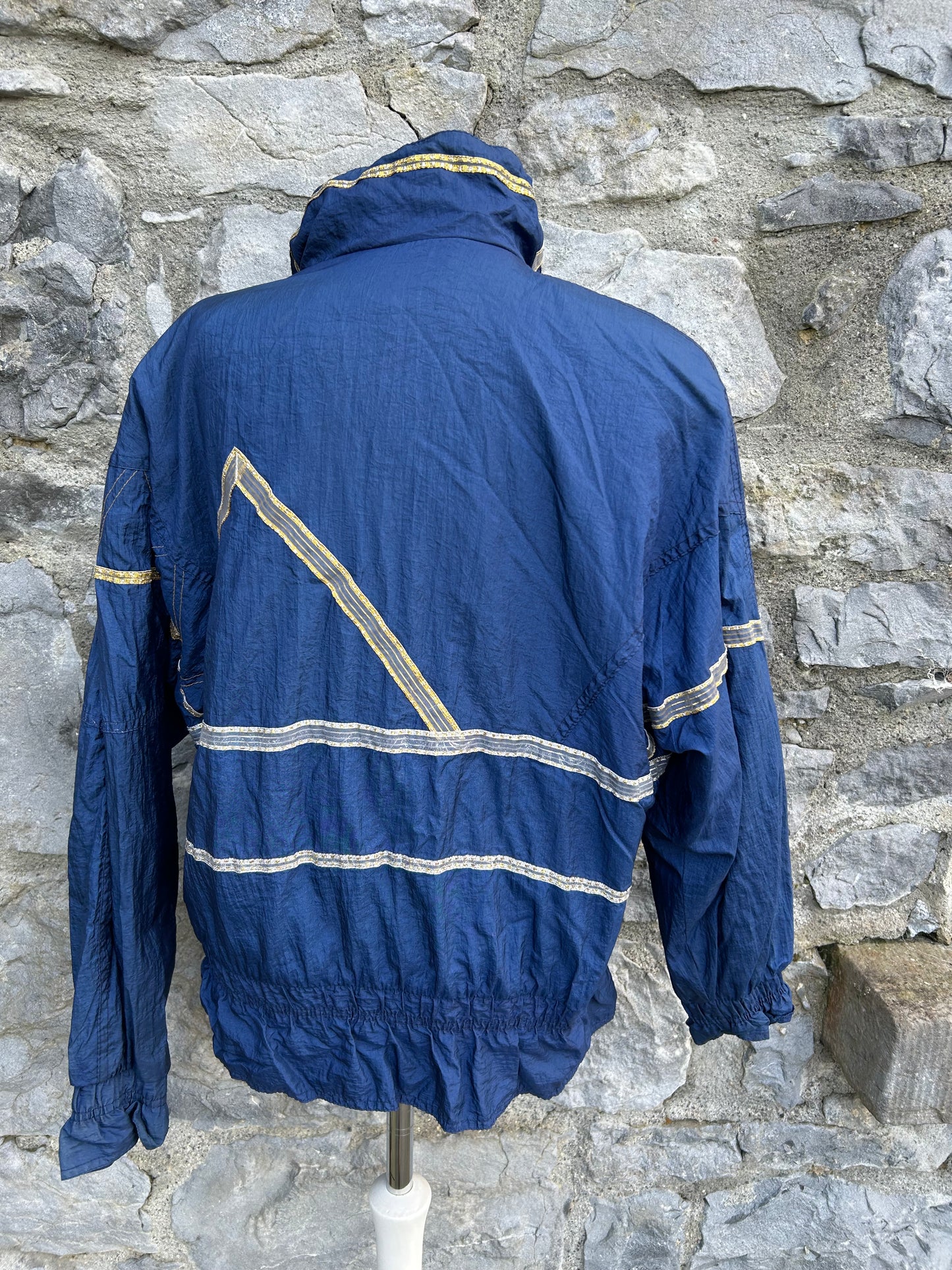 80s navy shell jacket uk 12-14