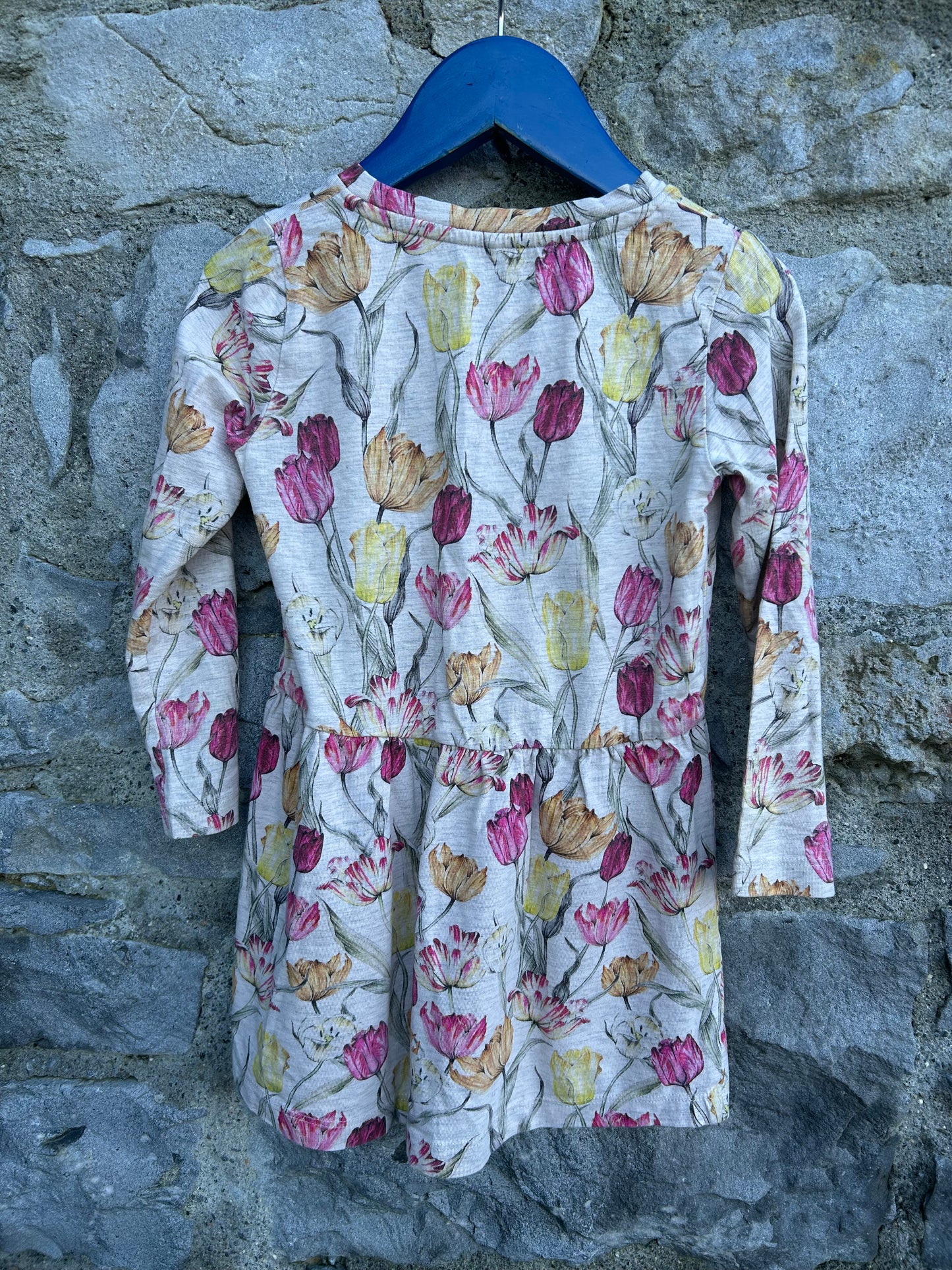 Tulips ivory dress  2-3y (92-98cm)