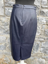 Load image into Gallery viewer, PVC navy skirt uk 10

