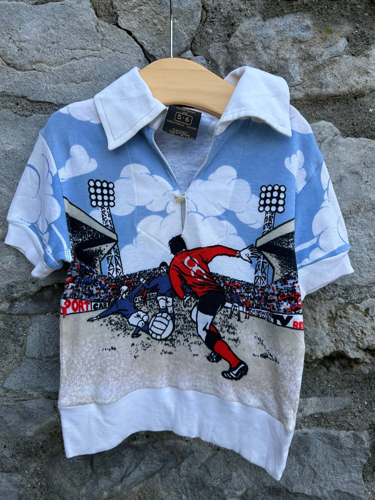 80s Soccer top  3y (98cm)