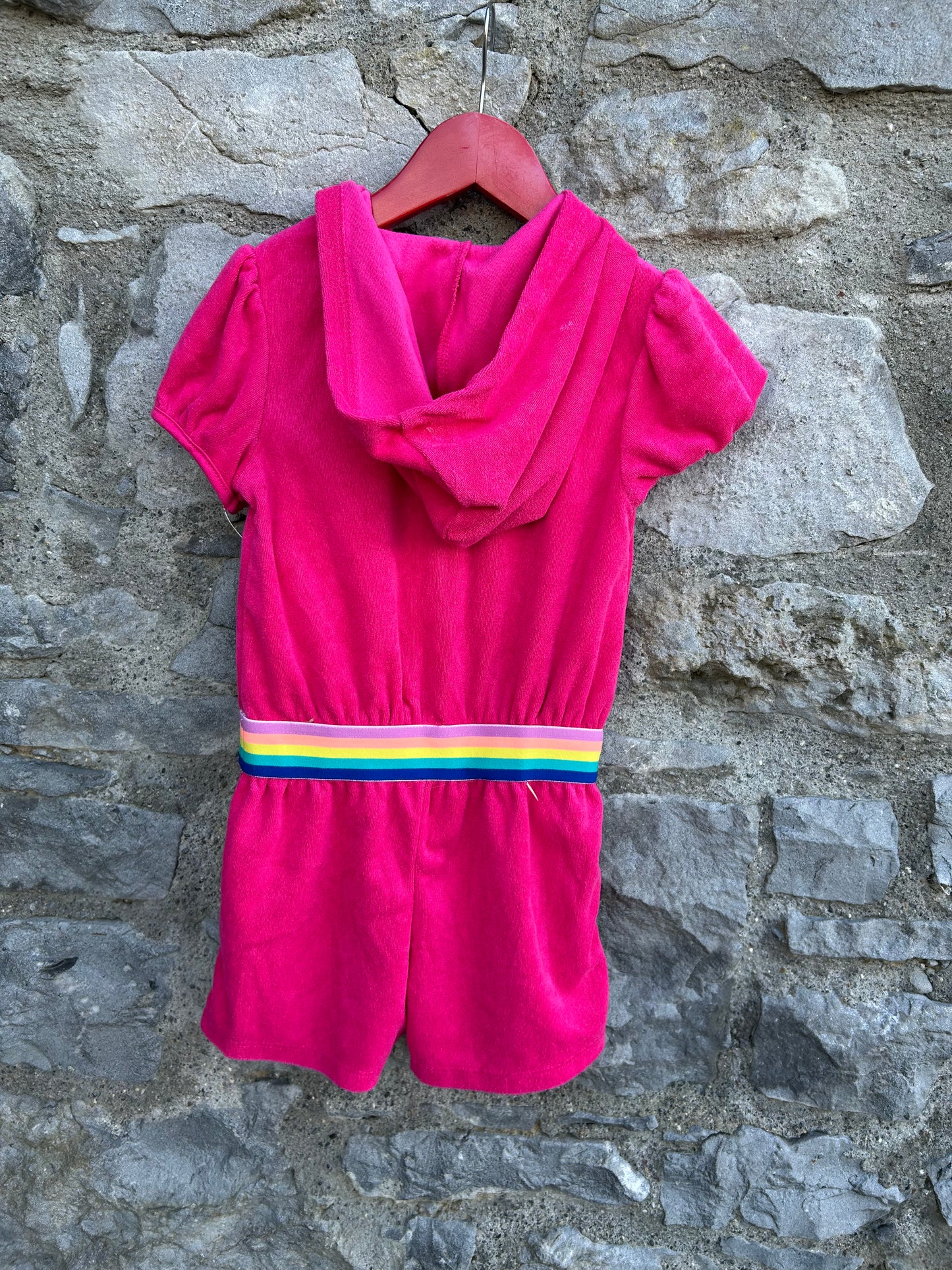 Pink Terry jumpsuit 5y (110cm)