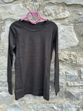 Load image into Gallery viewer, Black ribbed top  8-9y (128-134cm)
