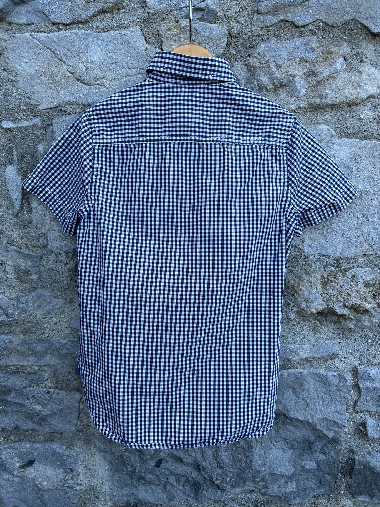 Navy gingham shirt  4-5y (104-110cm)