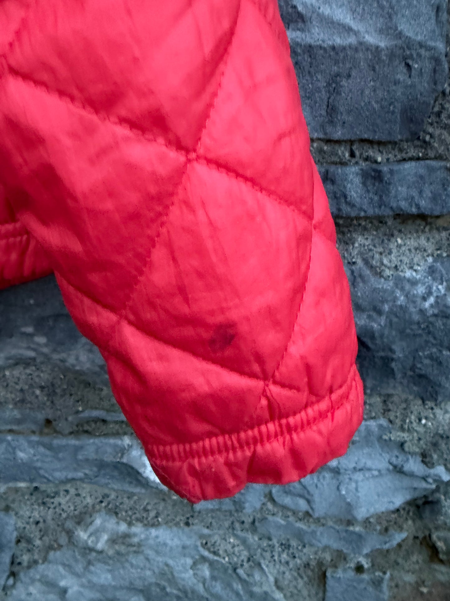 Red quilted jacket 7-8y (122-128cm)