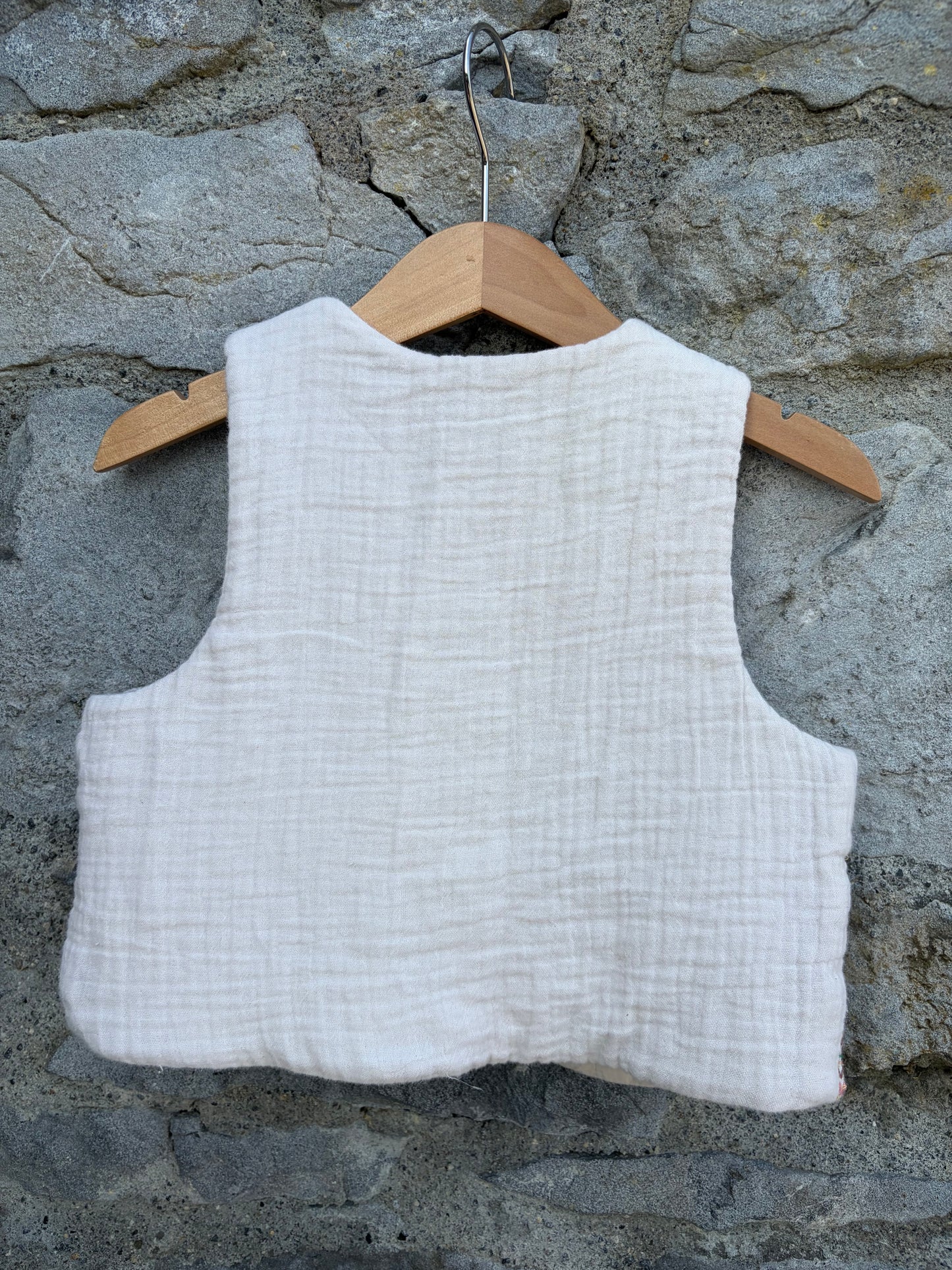 Palm trees ivory waistcoat  3-4y (98-104cm)