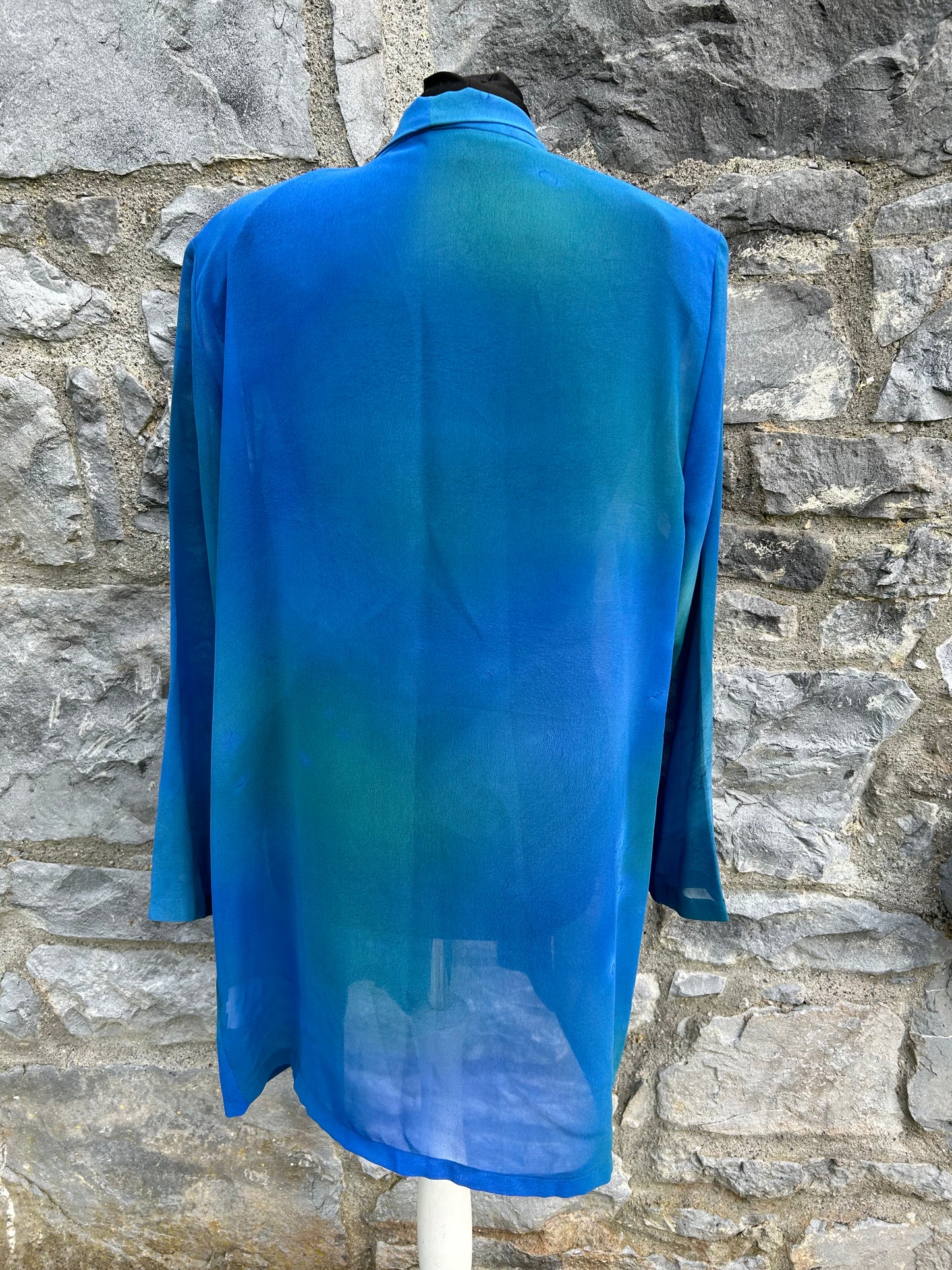 90s sheer blue open jacket uk 16-18