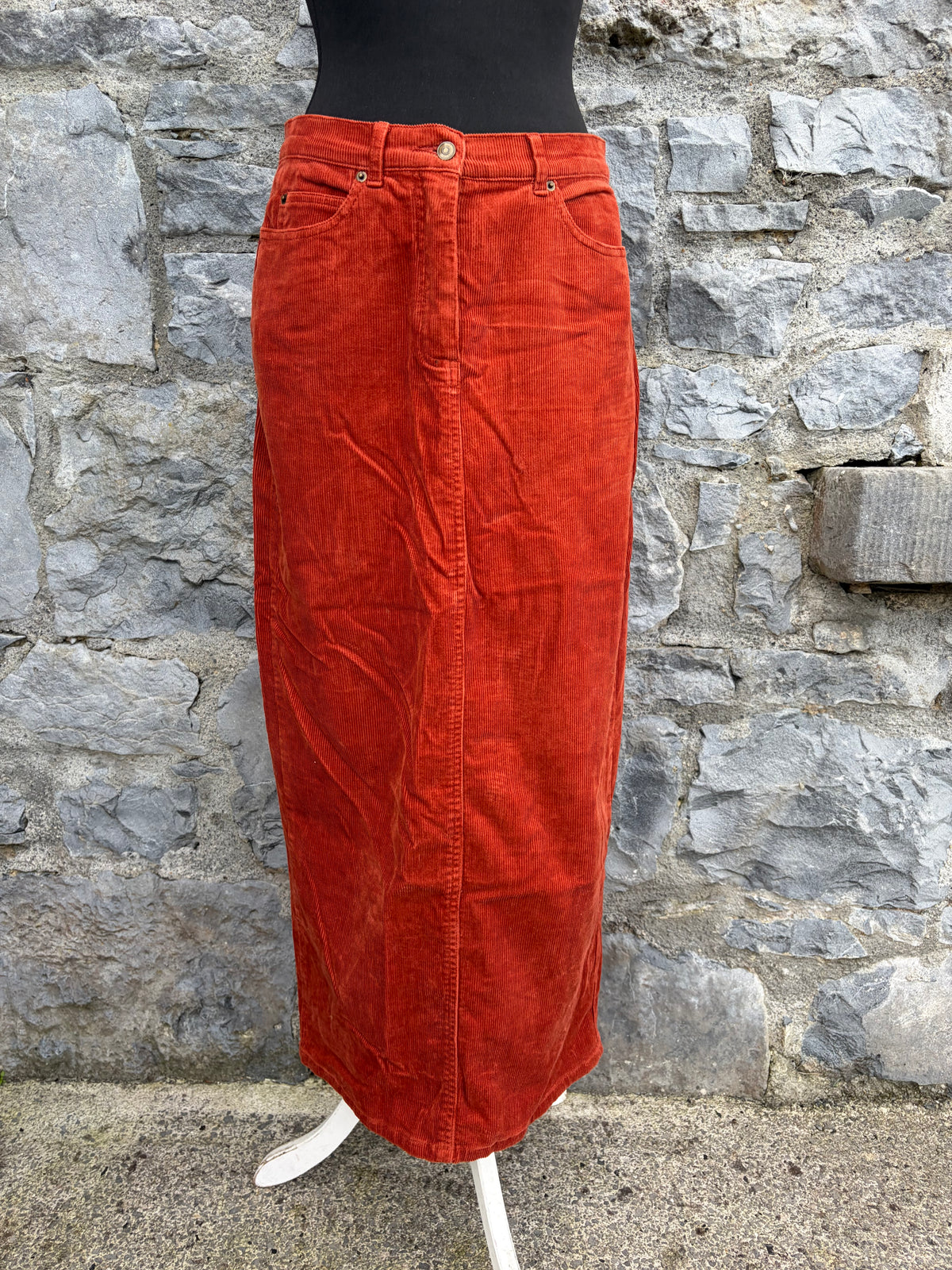 90s Rusty cord skirt uk 10-12