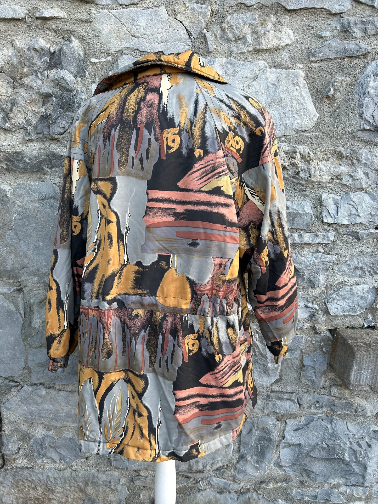 80s abstract grey jacket uk 14