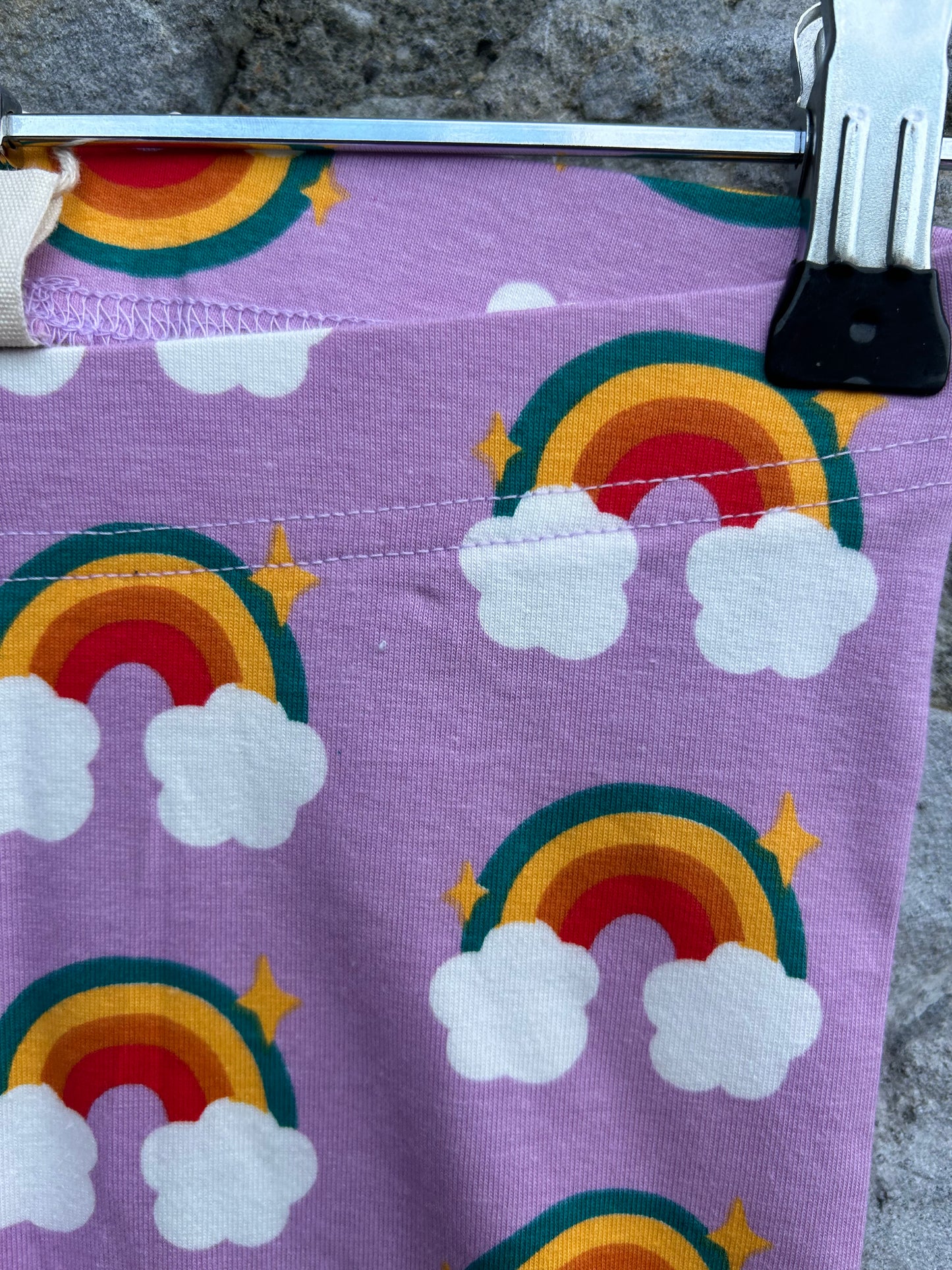 Pink rainbow cropped leggings  5-6y (110-116cm)