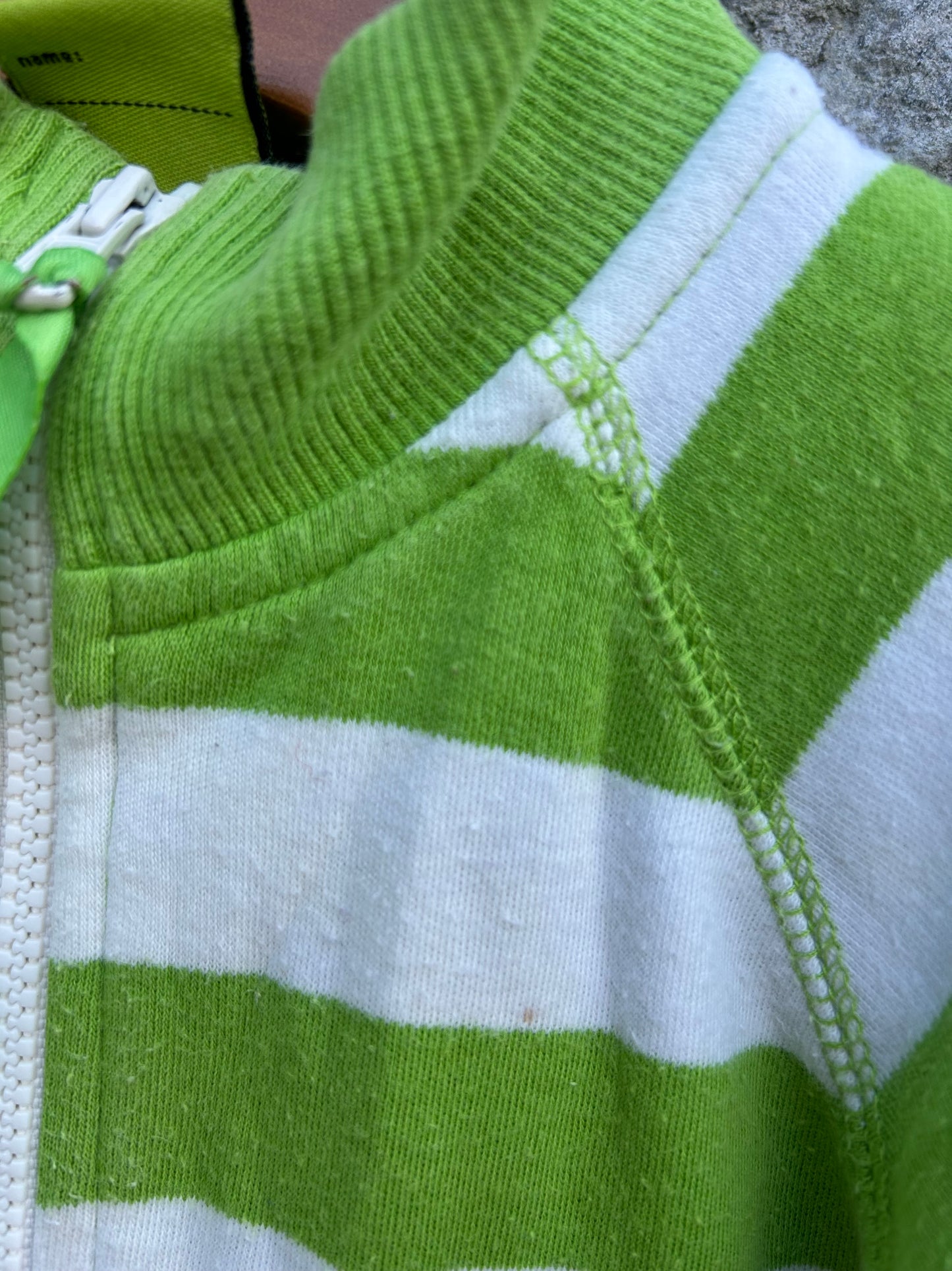 Green stripy sport jacket  3-6m (62-68cm)