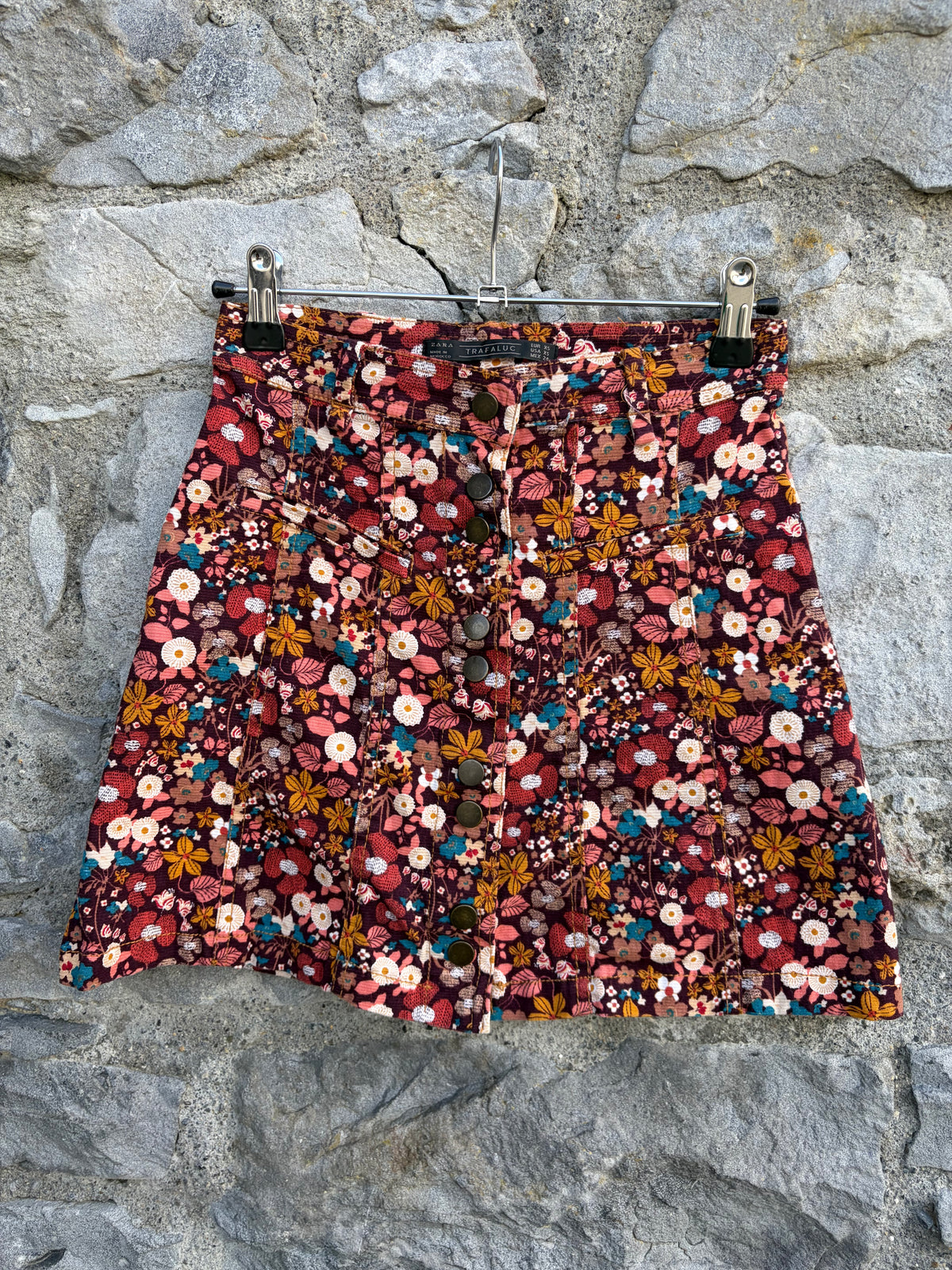 Autumn leaves cord skirt  11-12y (146-152cm)