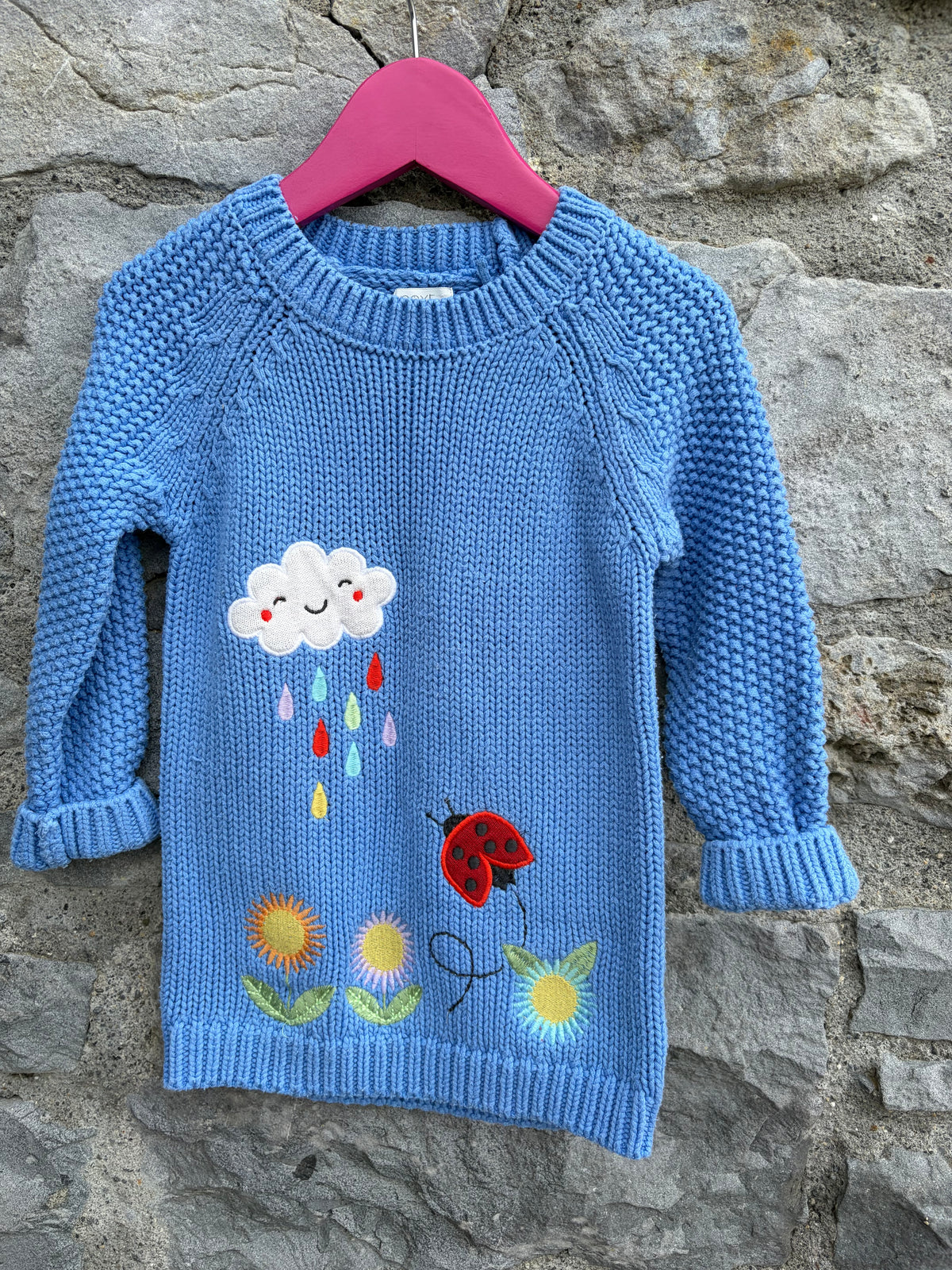 Blue jumper dress  12-18m (80-86cm)
