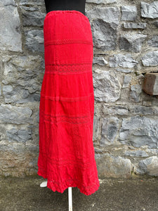 Y2K red skirt uk 8-10