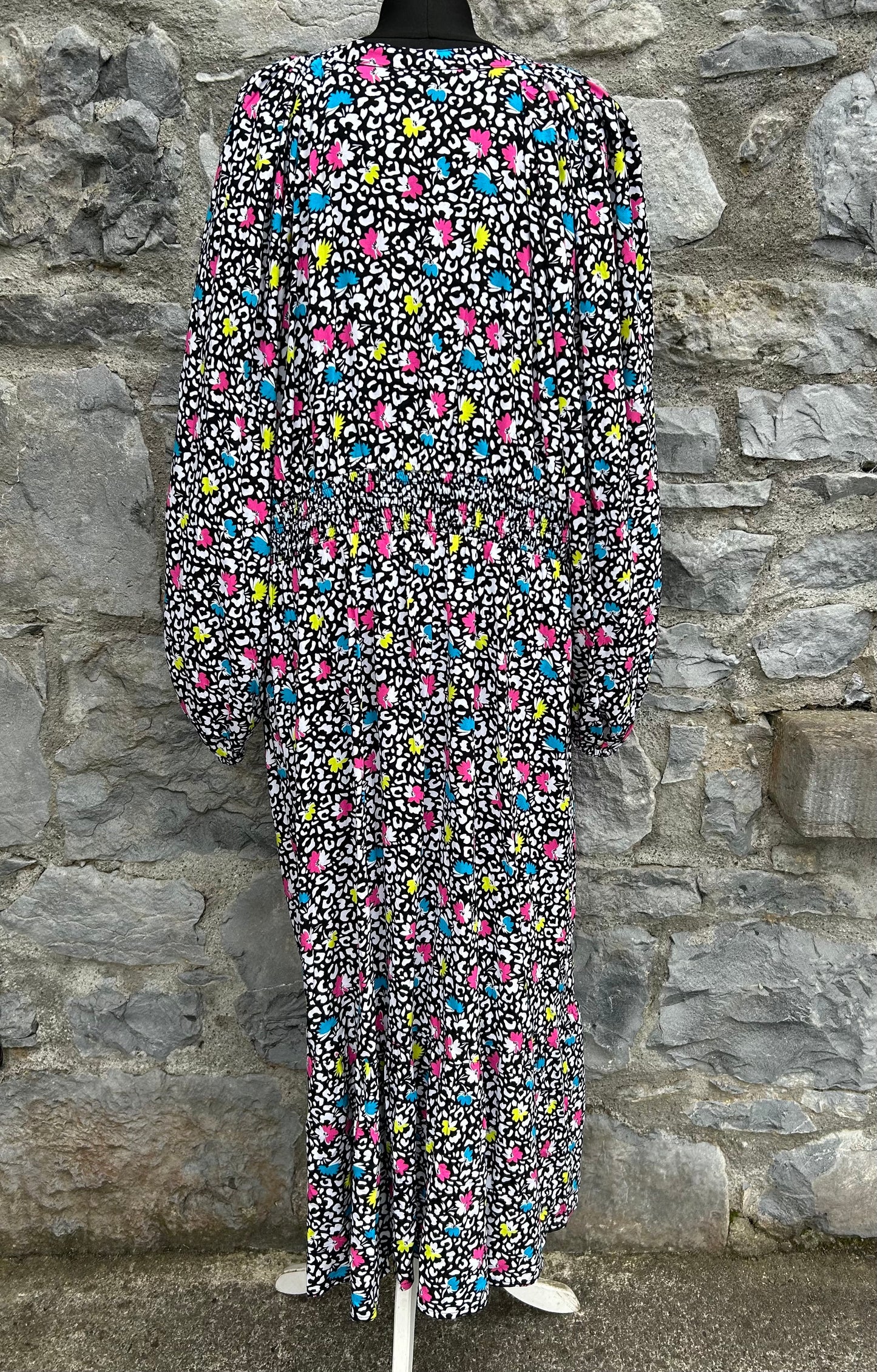 Colourful leopard print maxi dress uk 22