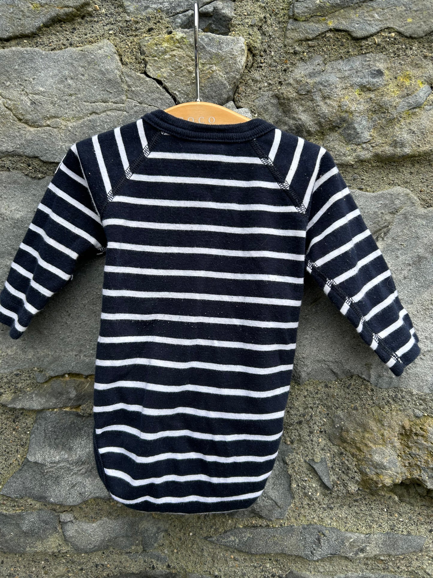 Black&white stripy vest 0-1m (56cm)